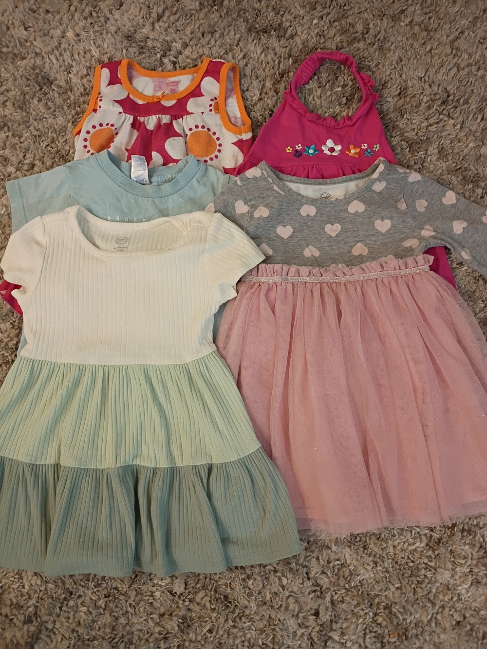 Girls Bundle Of 5 Dresses & Tops Size 2T